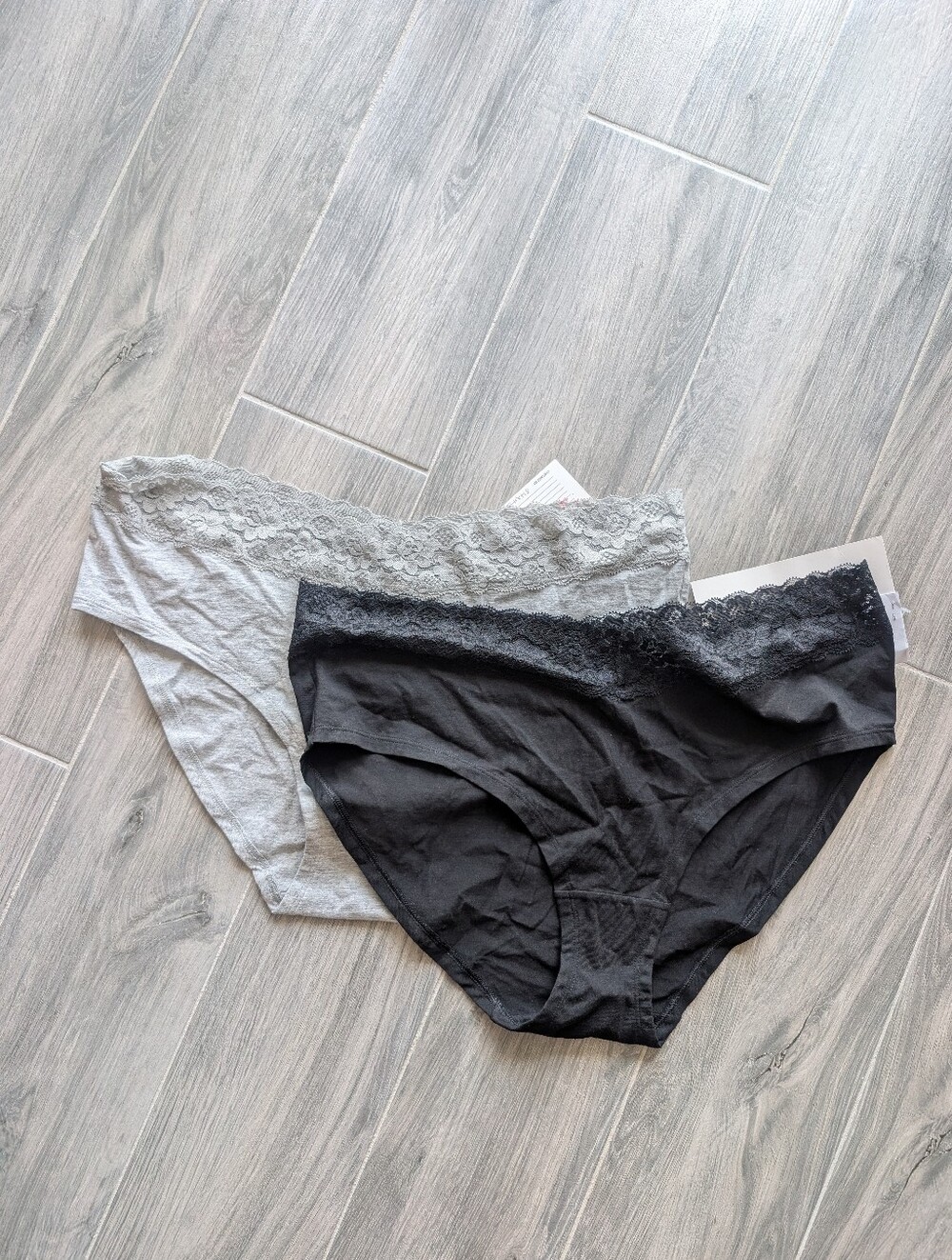 NWT Set Of x2 St. Eve Womens Gray Black Lace Hiphuggers SIZE 1X